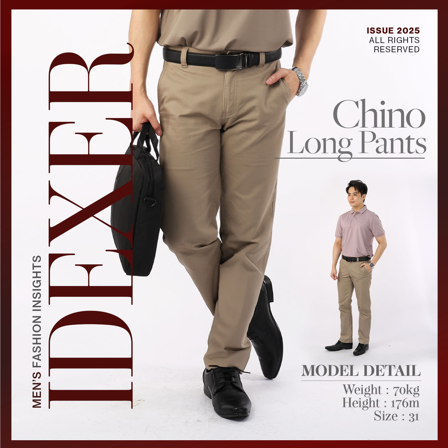 新品未使用 HIGH WAIST CHINO PANTS IDEXER CHINO LONG PANTS [STRAIGHT CUT] ID0444