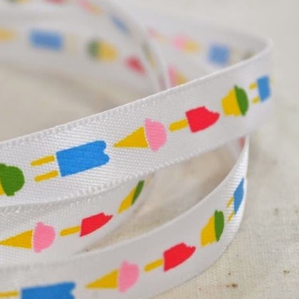 Ice Crunch Ribbon Ice Cream 10mm Ribbon | Fabric Fanatics