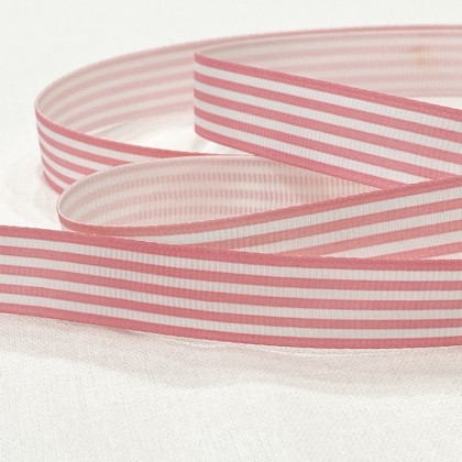 Pink Line Polkadot 16mm Ribbon | Fabric Fanatics