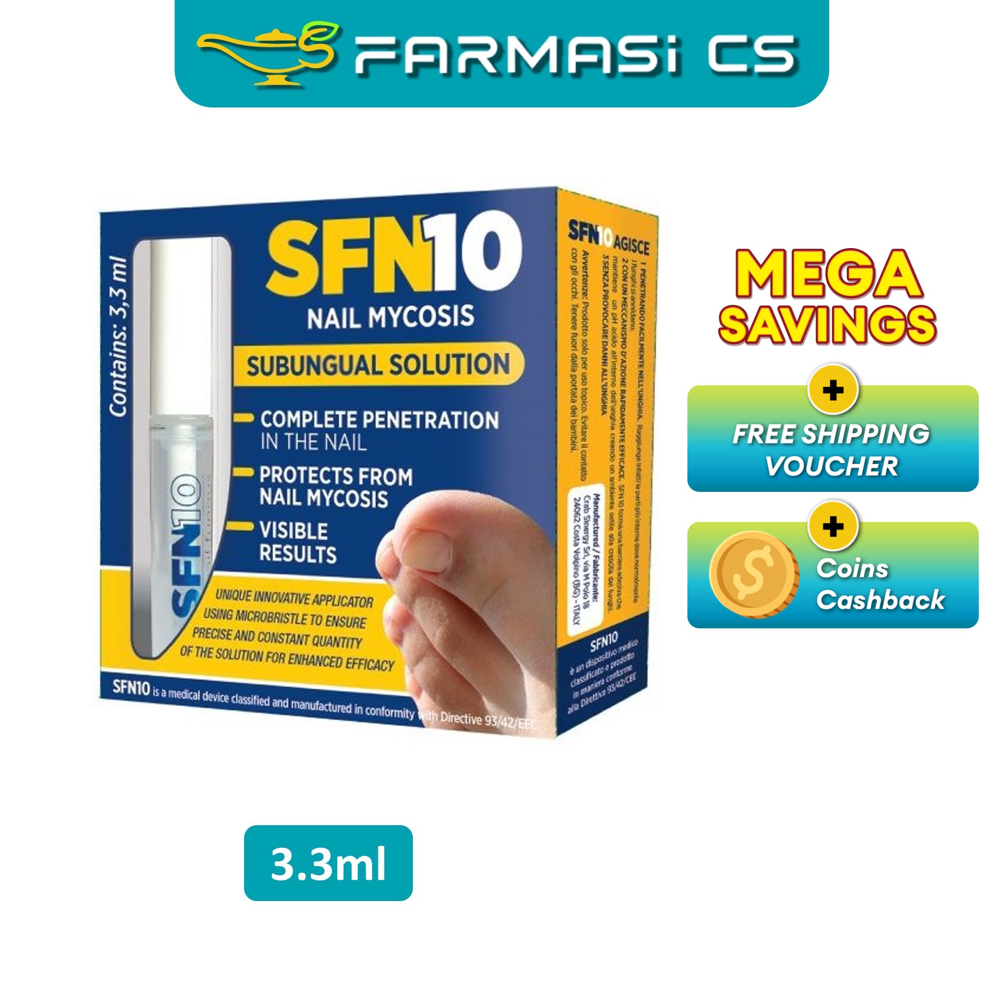 SFN10 Nail Mycosis 3.3ml EXP:08/2028 [ FARMASI CS ]