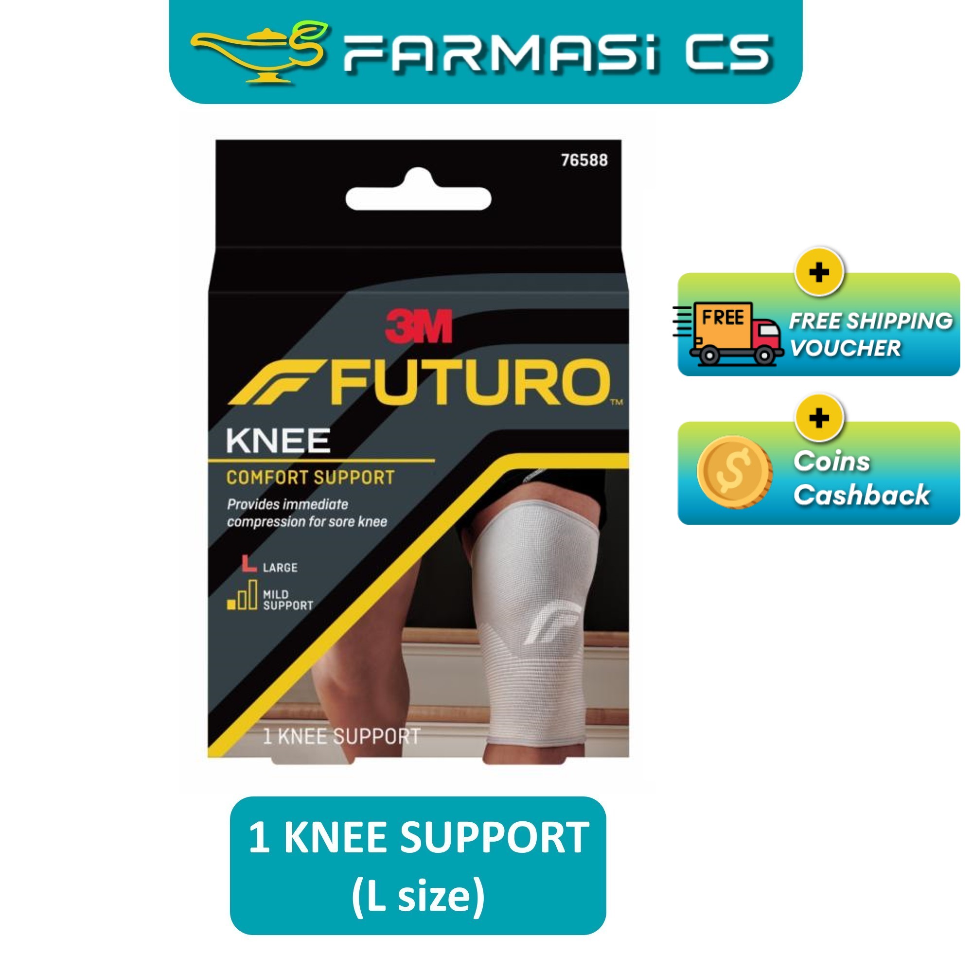 3M Futuro Knee Comfort Support Size L 76588 [ Farmasi CS ]