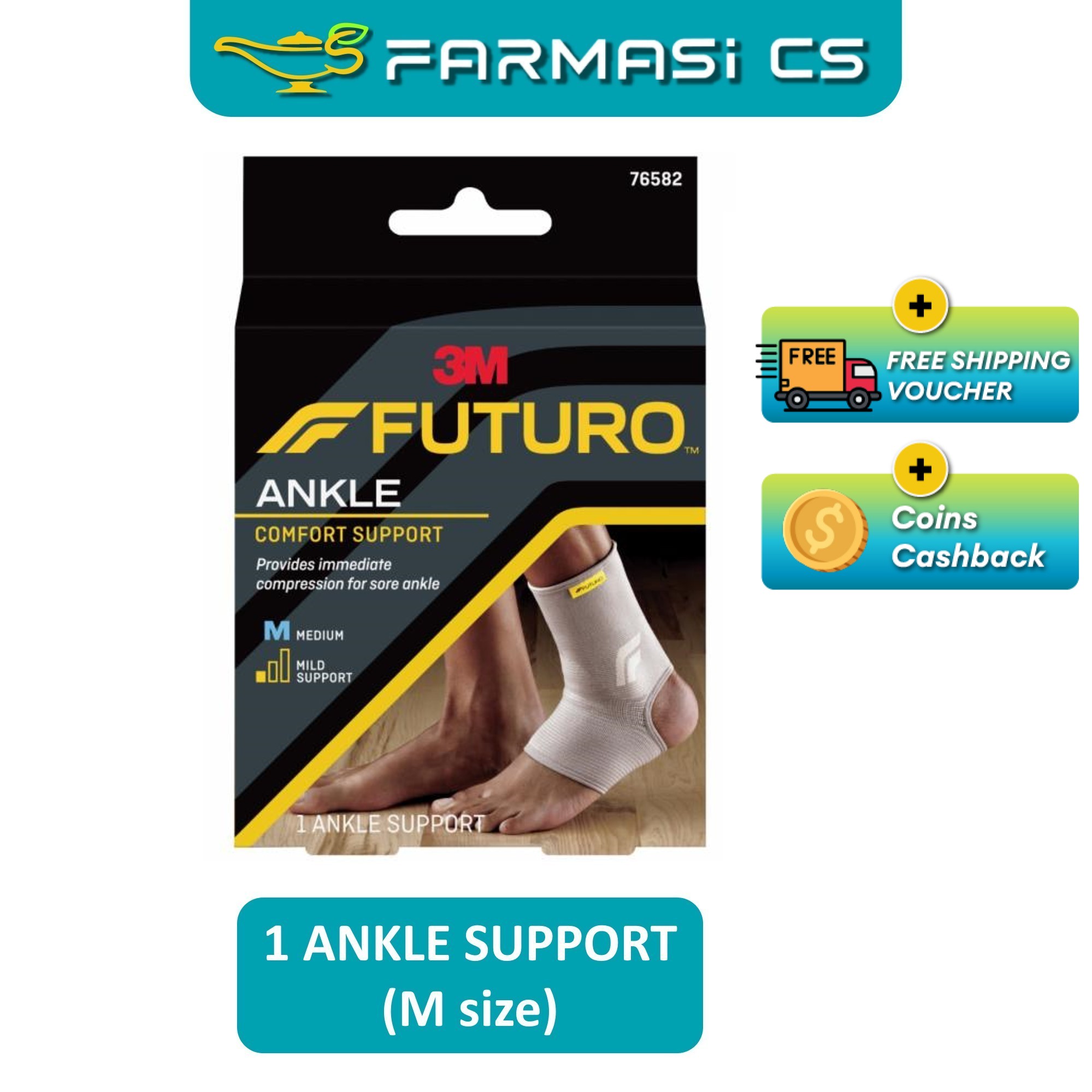 3M Futuro Ankle Comfort Support Size M 76582 [ Farmasi CS ]