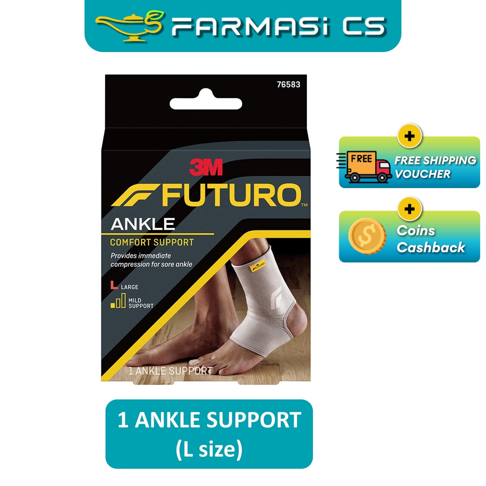 3M Futuro Ankle Comfort Support Size L 76583 [ Farmasi CS ]