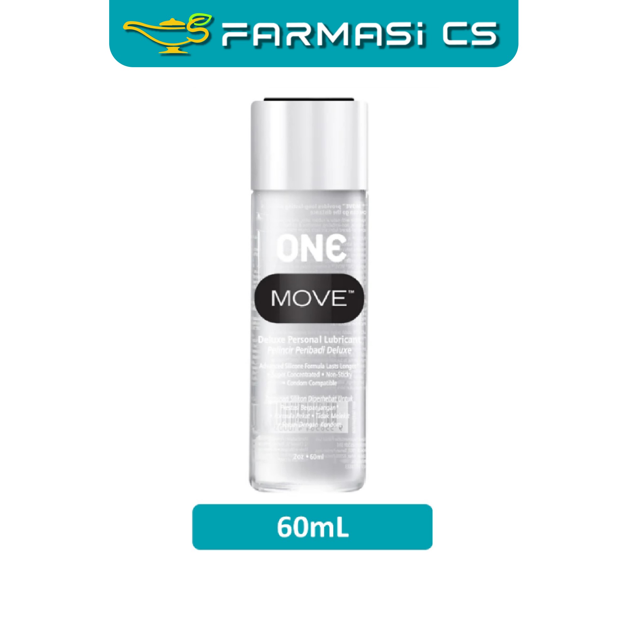 ONE Move Deluxe Personal Lubricant 60ml EXP:10/2026 [ super concentrated  non sticky condom compatible lasts longer ]