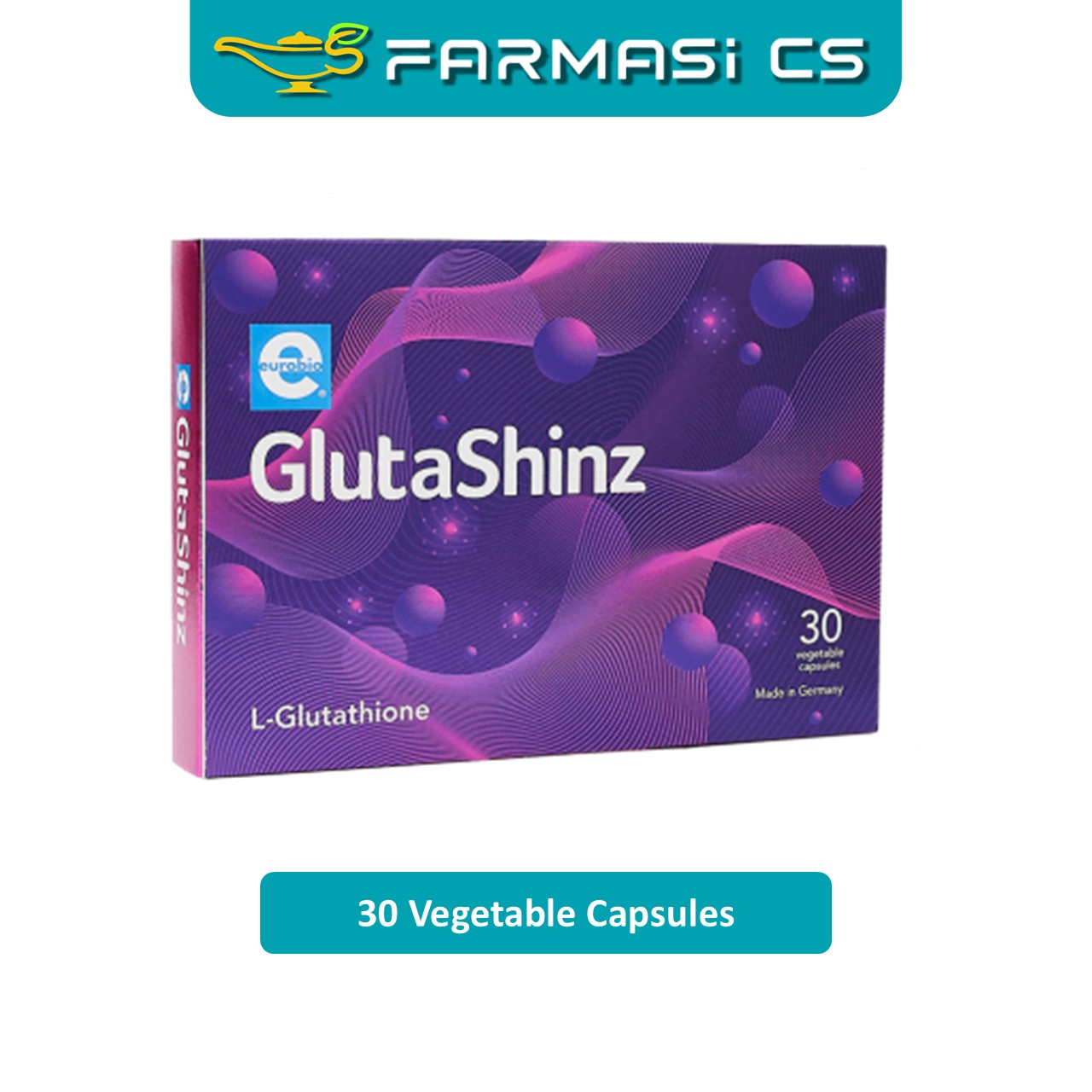 Eurobio GlutaShinz 30 vegetable capsules – Skin Brightening & Antioxidant Support (30 Veg Capsules)