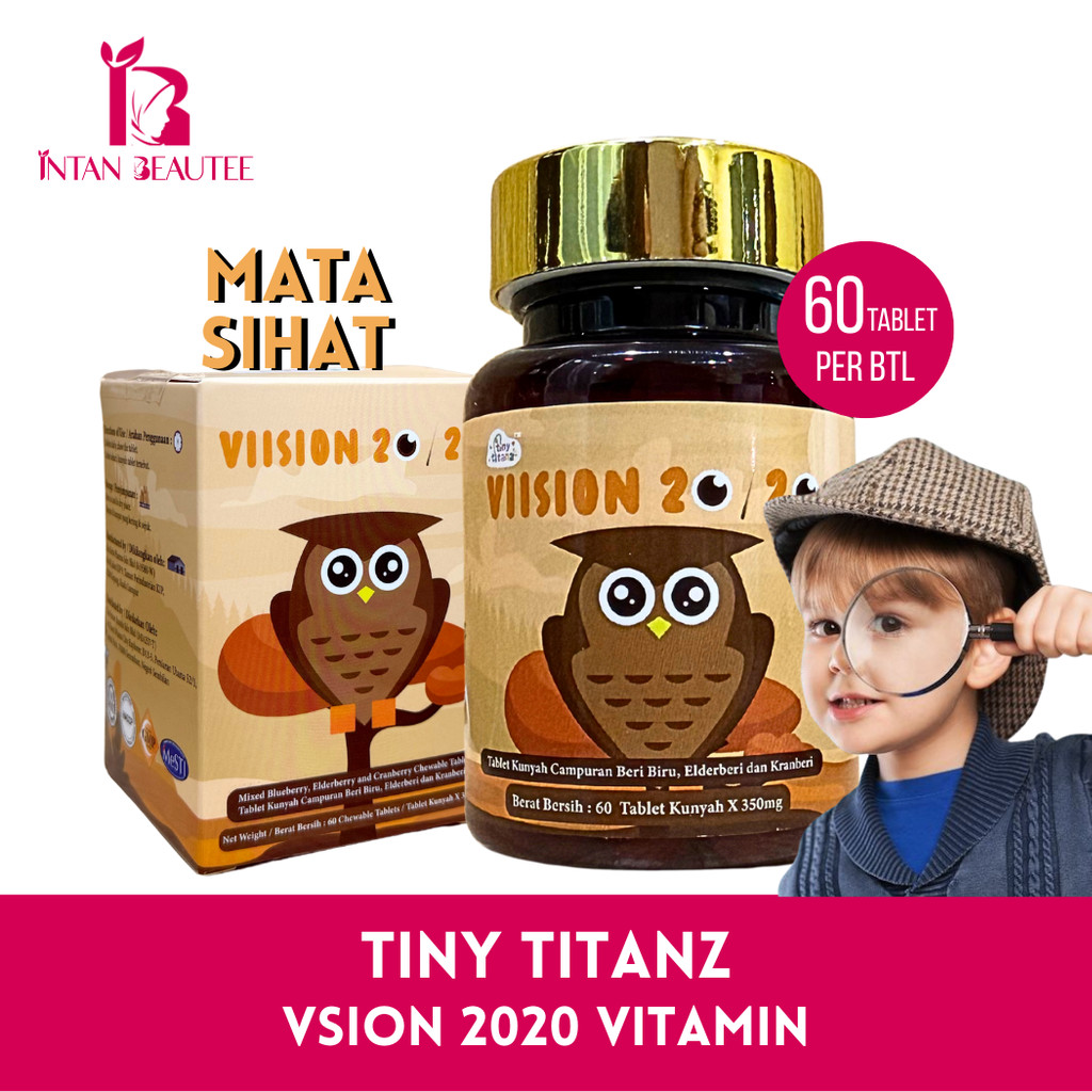 TINY TITANZ KID180 / IQ160 / VSION2020 VITAMIN 60 TABLETS (untuk kesihatan mata, tingkatkan daya ing