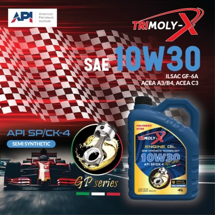 Trimoly TRIMOLY-X GP SERIES 10W30 ESTER SEMI SYNTHETIC ENGINE OIL SP/CF 4L Car ...