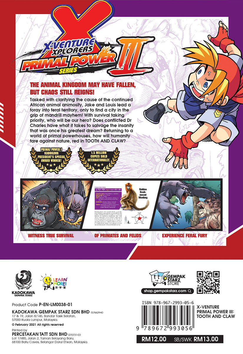 X-VENTURE Primal Power III 01: Tooth and Claw: Panther VS Mandrill