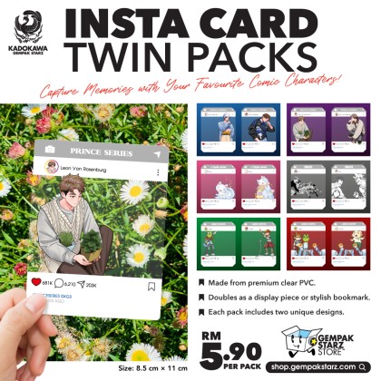 Twin Pack Insta Card【Prince/Lawak Kampus/Lawak Pasal Meow/Under