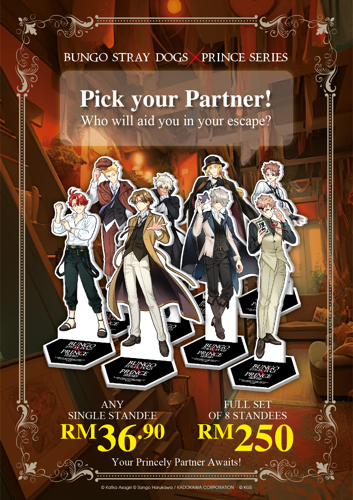 Acrylic Standee【Bungo Stray Dogs x Prince Series】 | Gempak Starz