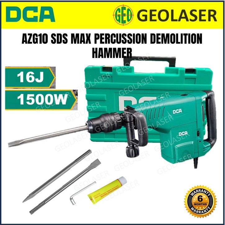 DCA AZG10 1500W 16J Demolition Hammer with SDS max Z1G-FF-10