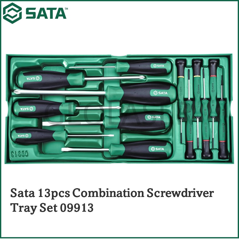 Sata 09913 13pcs Combination Screwdriver Tray Set