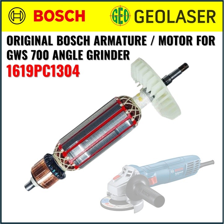 GEOLASER | Bosch 1619PC1304 Armature / Motor For GWS 700 / 800 Angle Grinder ( 3601CA31K0 / 180 / 1L