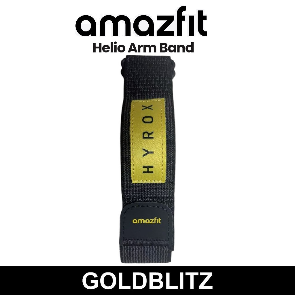 Brassard Amazfit Pour Helio Strap - Nylon Respirant Réglable - Porté Sur Biceps Pour Mesure Précise - Noir