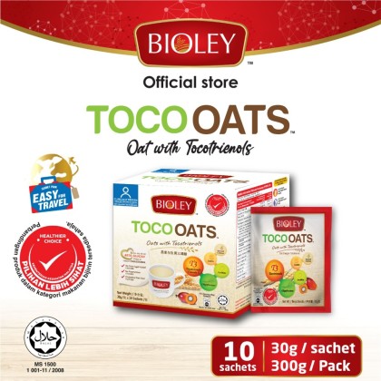BIOLEY Toco Oats - Oats with Tocotrienols In Box (30g X 10's) SMALL BOX ...