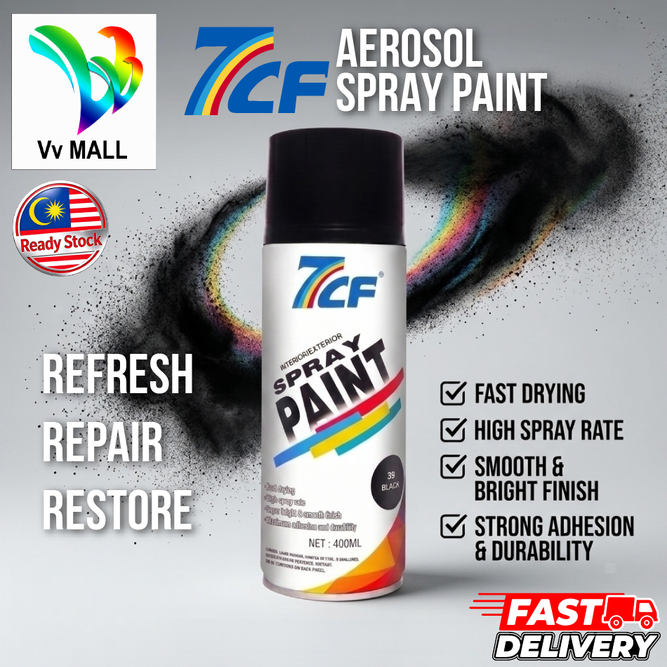 7CF GLOSS BLACK SPRAY 39# - 400ML