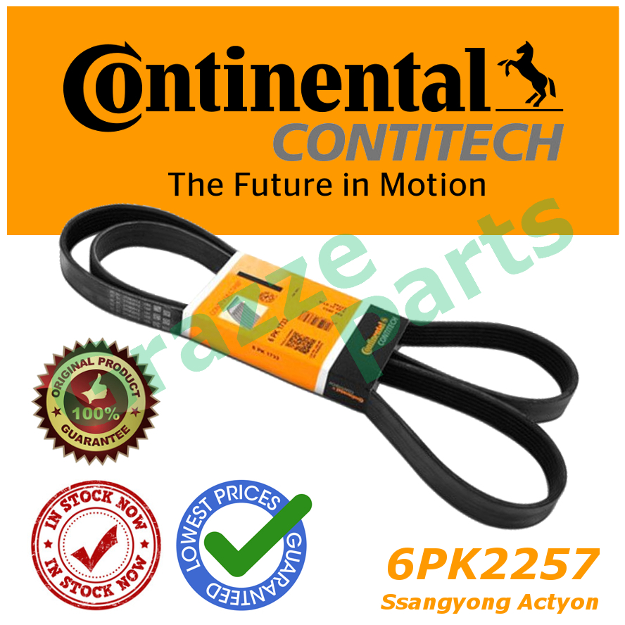 Continental Contitech Ribstar Rib Serpentine Fan Belt 6PK2255 (6PK2257) Ssangyong Actyon I Sport I Q