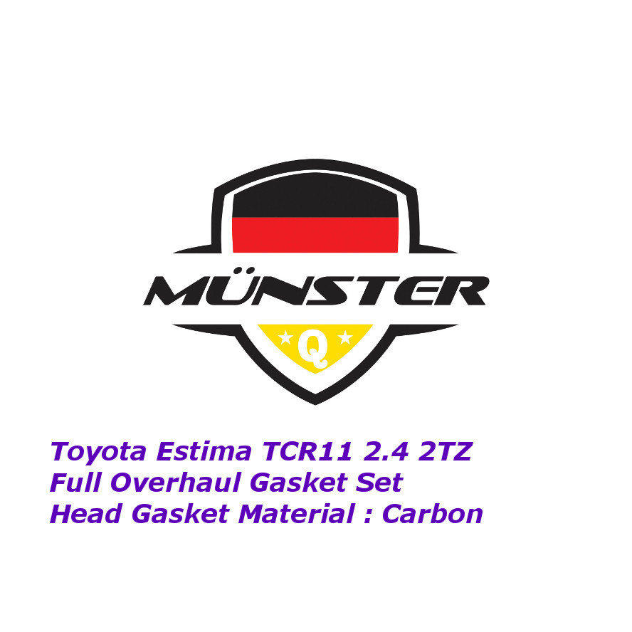 Münster Overhaul Full Set Gasket for Toyota Estima TCR11 2.4 2TZ 2TZ-FE 2TZ-FZE (Carbon)