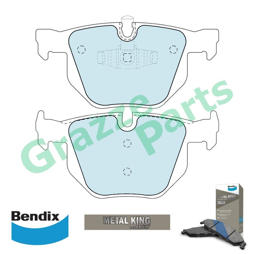 Bendix Metal King Titanium Disc Brake Pad Rear for DB1864 BMW E90 E91 318i 325i 330i 335i 525i X1