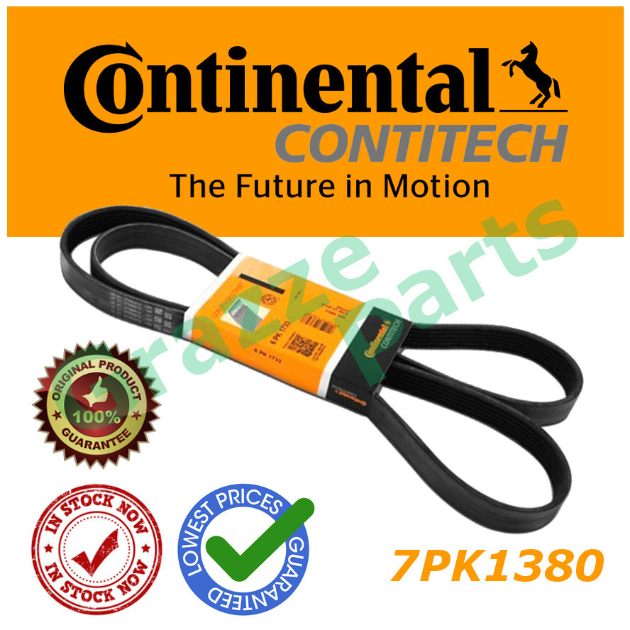 Continental Contitech Ribstar Rib Serpentine Fan Belt 7PK1380 (7PK1378) Special Size Saiz Smart FORT