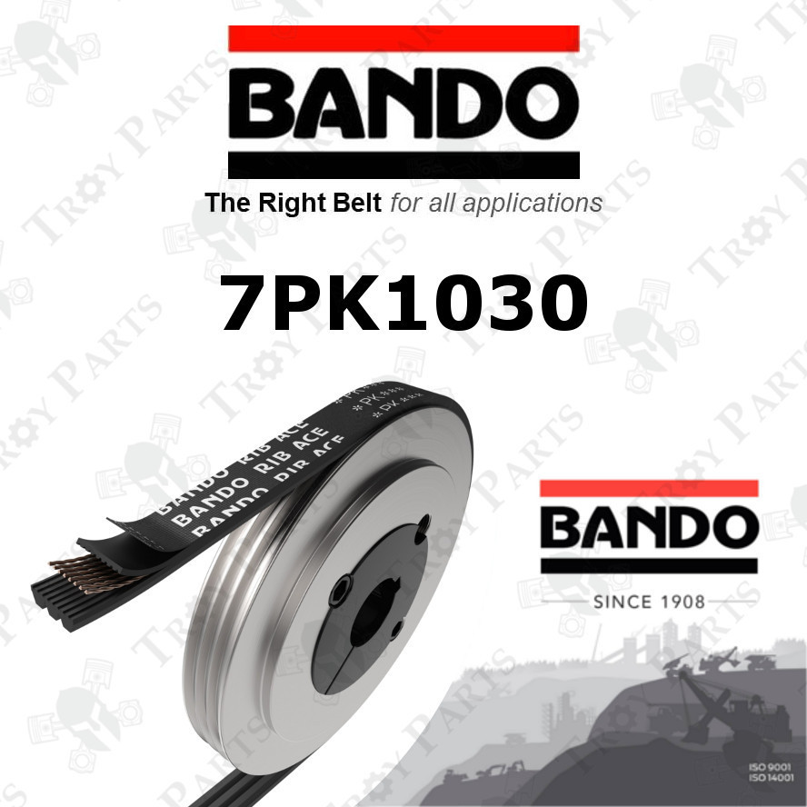 (1pc) Bando Ribstar Rib Serpentine Fan Belt 7PK1030 for Hicom 4HK1 Hicom 4JJ1 Elf NPR85 Pro NLR250 N