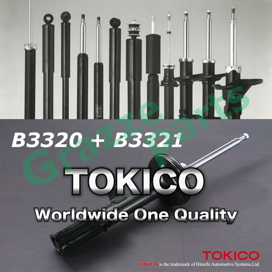 2 pcs) TOKICO Shock Absorber (Gas) Front B3320 + B3321 for Nissan