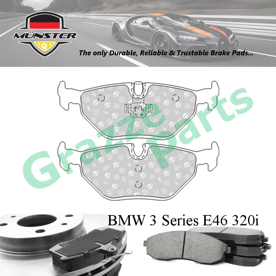 Frankberg 4 X Brake Pads Front Axle Compatible With 3 Series E90 320-325 2.0L-3.0L 2004-2011 3 Series Coupe E92 320-328 2.0L-3.0L 2005-2013 3 Series Cabriolet E93 320-325 2.0 2.0 L-2.5L 2006-2013 - View #3