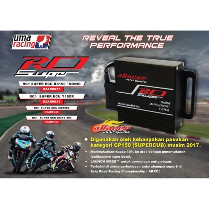 Rc1 Racing Logo UMA RACING ARACER RC1 RACING ECU RS150R /Y15ZR | GT Speed Bike Sdn Bhd