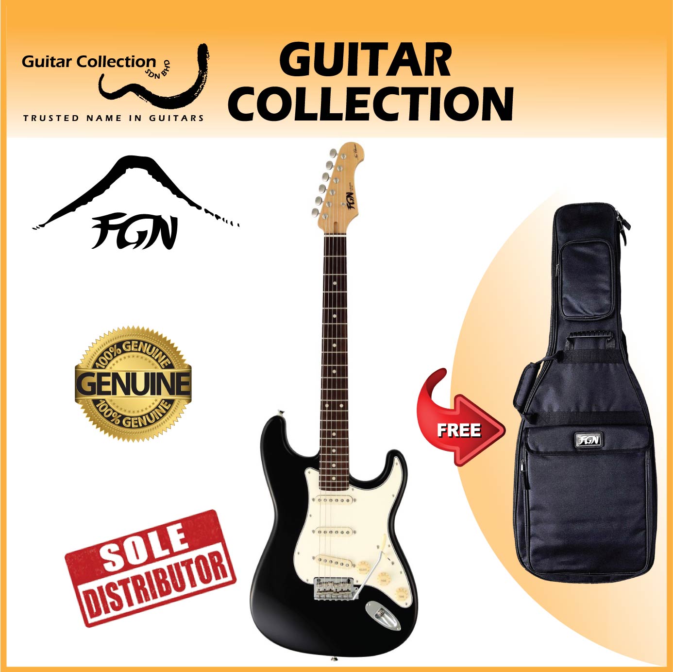 FGN Fujigen NST200RAL-BK | Neo Classic Stratocaster | Electric