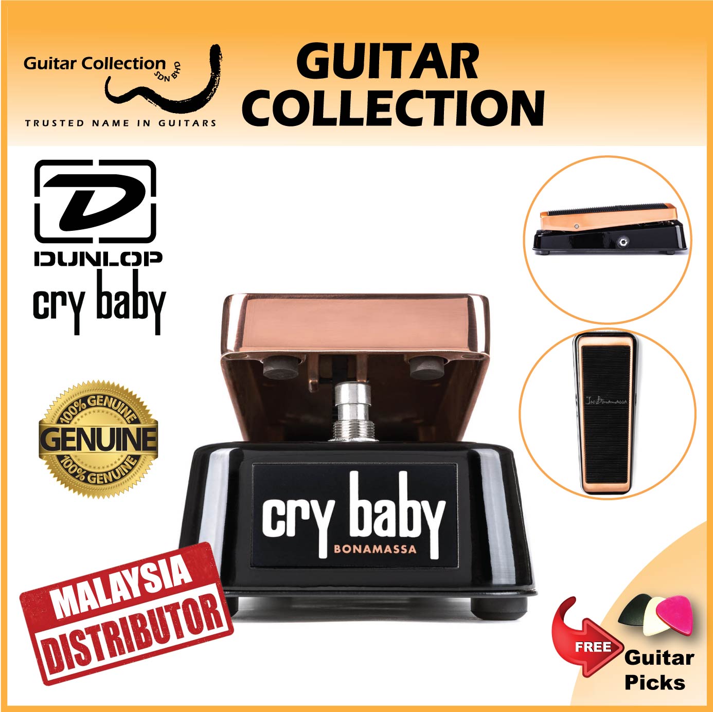 Jim Dunlop JB95 Joe Bonamassa Cry Baby Wah | Wah Guitar