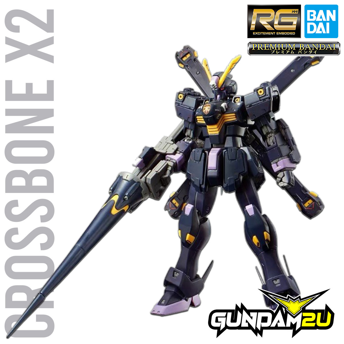1/144 RG Crossbone Gundam X-2 (CROSSBONE) | Gundam2u Malaysia