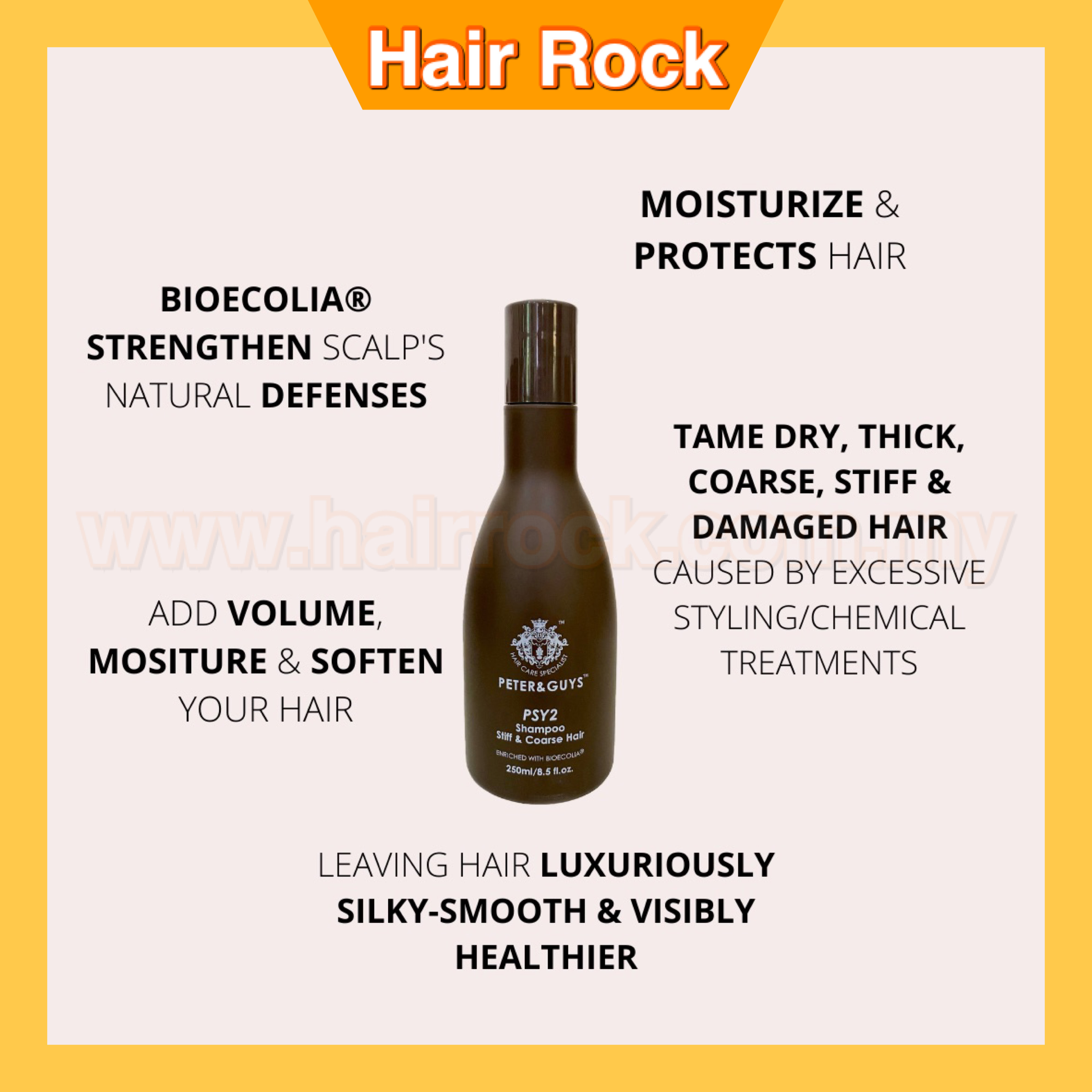 PSY 2 Peter & Guys Bioecolia® Shampoo for Dry hair damaged hair frizzy ...