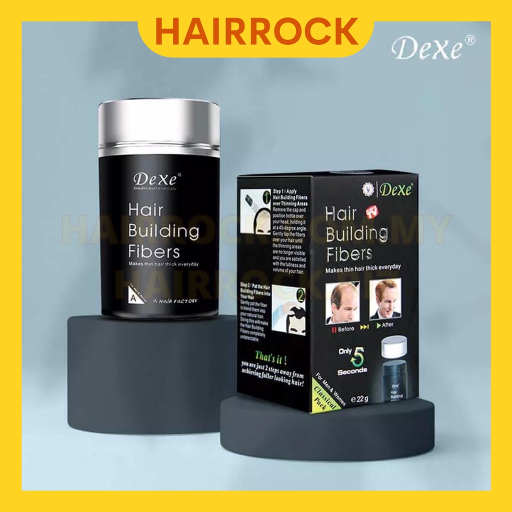 Original Dexe Hair Building Fibers and Bald Spots Hair Fibers Black