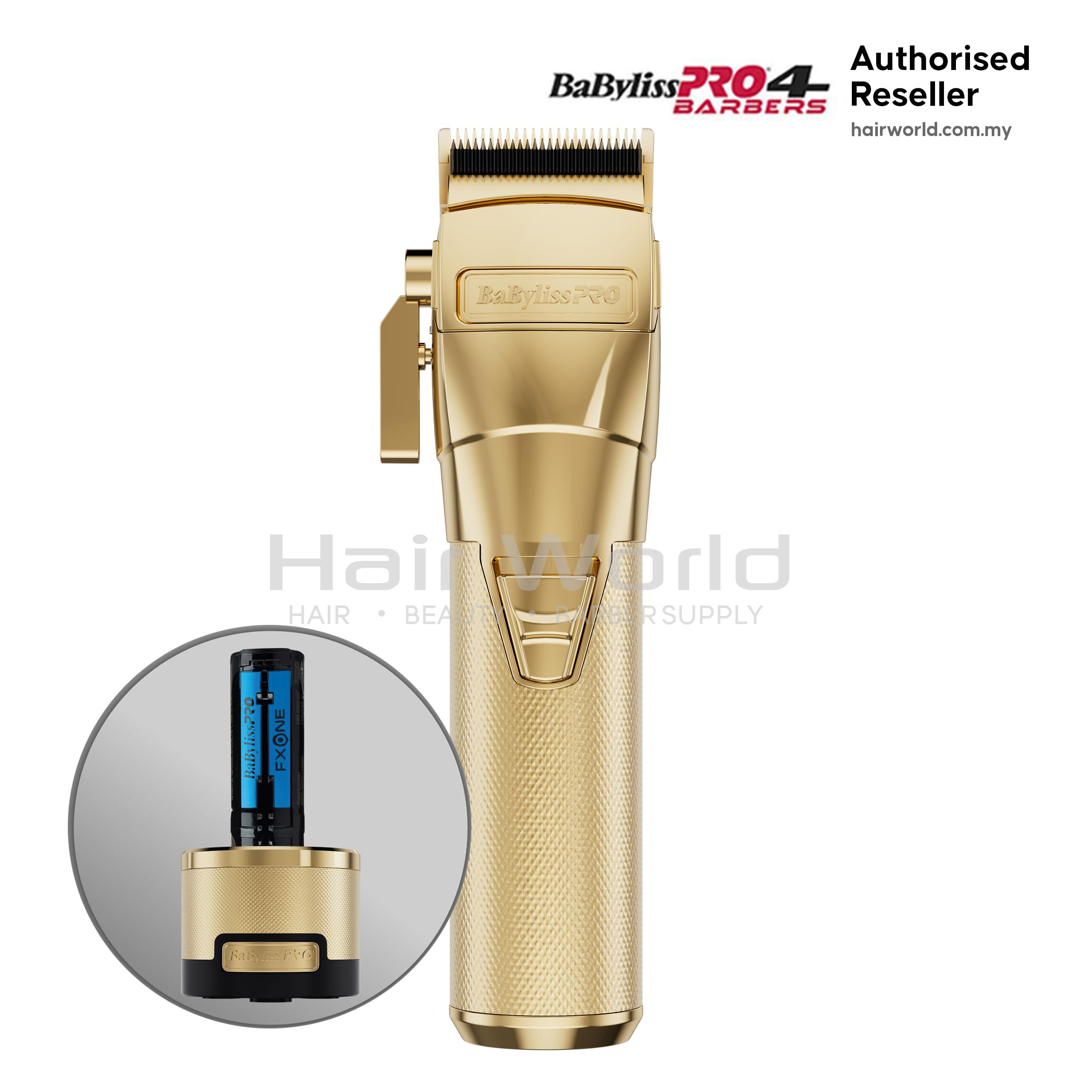BaByliss PRO FX ONE Gold FX Metal Cordless Hair Clipper Gold