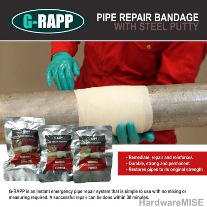 Pipe Anti Ragging System Pipe Repair Bandage No Leakage With Steel Putty By G-RAPP ...