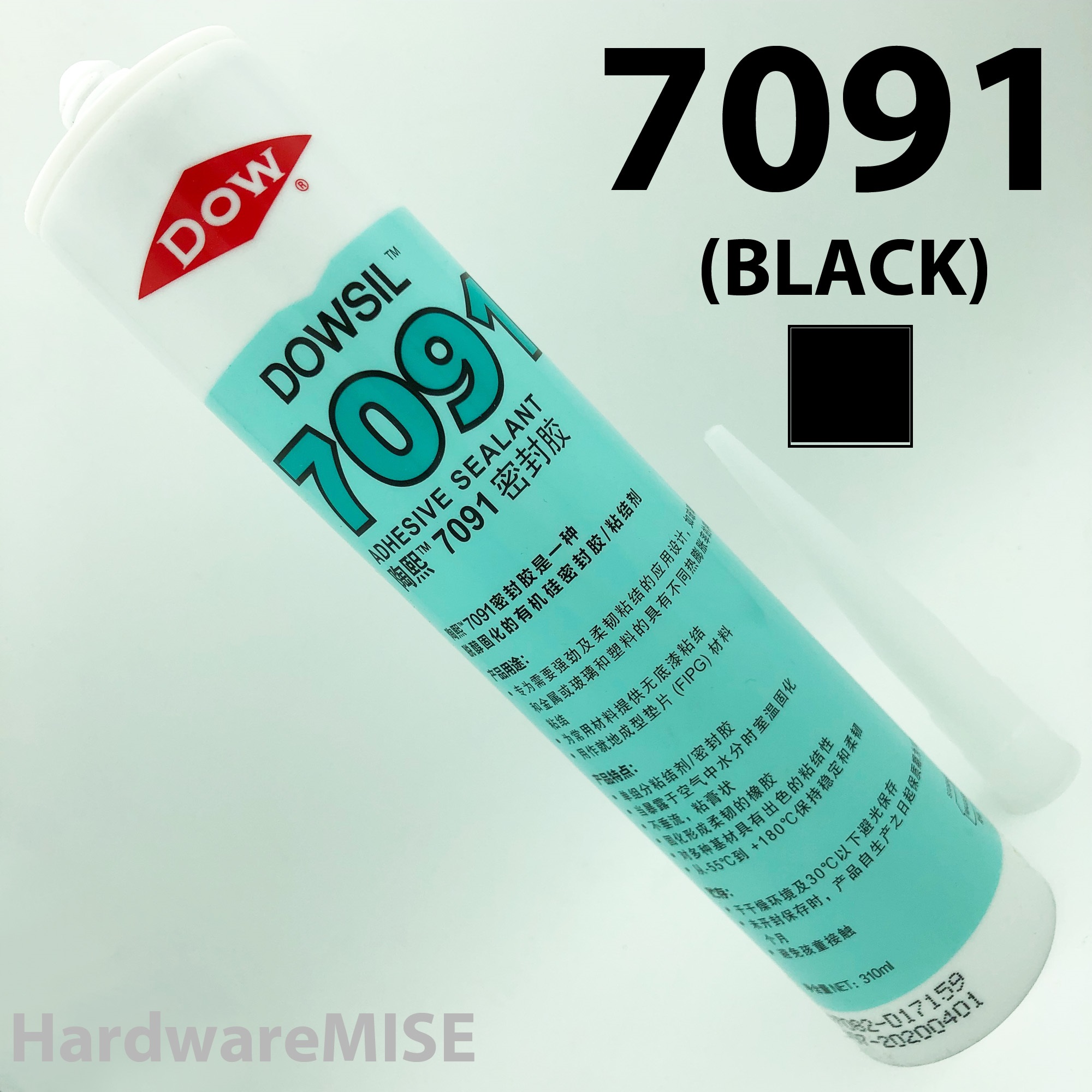 「RT-99338」 Dowsil 7091 Adhesive Sealant 310ml Black Color by Dow Corning