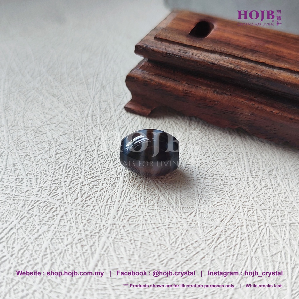 HOJB Tibetan Pure Dzi Double(Four-Line) Tiger-tooth 12-35mm 聚寶軒