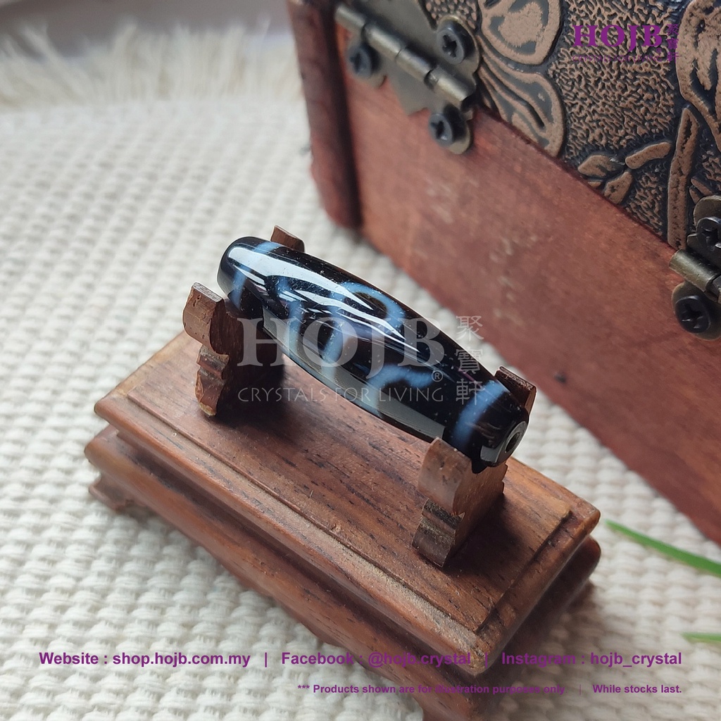 HOJB Tibetan Pure Dzi Rinpoche Bead 12-35mm 聚寶軒西藏至纯天珠