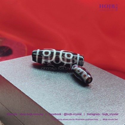 HOJB Tibetan Pure Seven-Eyed Dzi 20-35mm 聚寶軒西藏至纯天珠