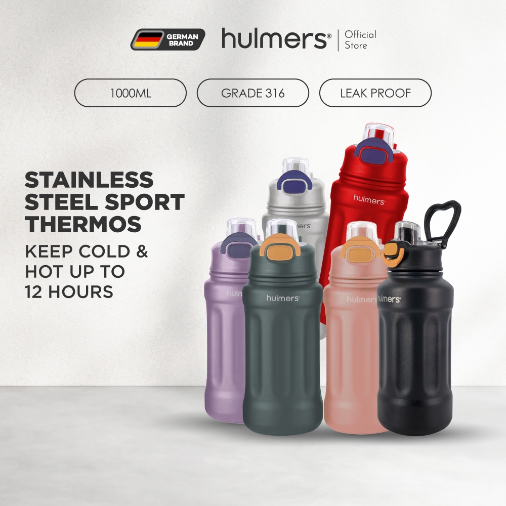 Hulmers 1000ML Thermos Flask with Straw 316 Stainless Steel Vacuum Bottle  Keep Hot & Cold | Hulmers Malaysia Sdn Bhd