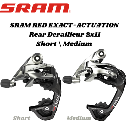 SRAM RED EXACT-ACTUATION Rear Derailleur 2x11 Short  Medium