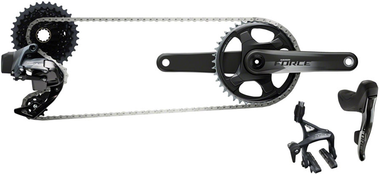 パーツ SRAM FORCE eTAP AXS ROAD 2X (2x12s) SRAM Force eTap AXS 2X Road Rim Brake Groupset — Playtri
