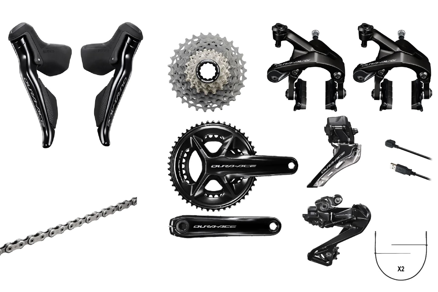 Shimano Dura Ace Di2 R9200/R9250 Groupset - 2x12-speed rim brake
