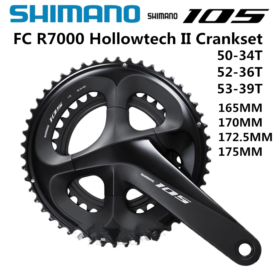 FC-R7000 50×34T 165mm Shimano 105 FC-R7000 50/34 Hollowtech II Crankset | Tree Fort Bikes