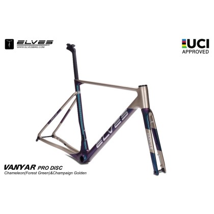 ELVES Vanyar Pro Disc Road Framesets, Superlight Full Carbon Disc