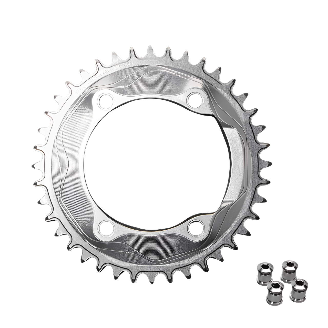 Couvercles De Vis De Plateau De Vélo PASS QUEST - 4 Pièces - Alu 7075 - Pour Shimano 110BCD