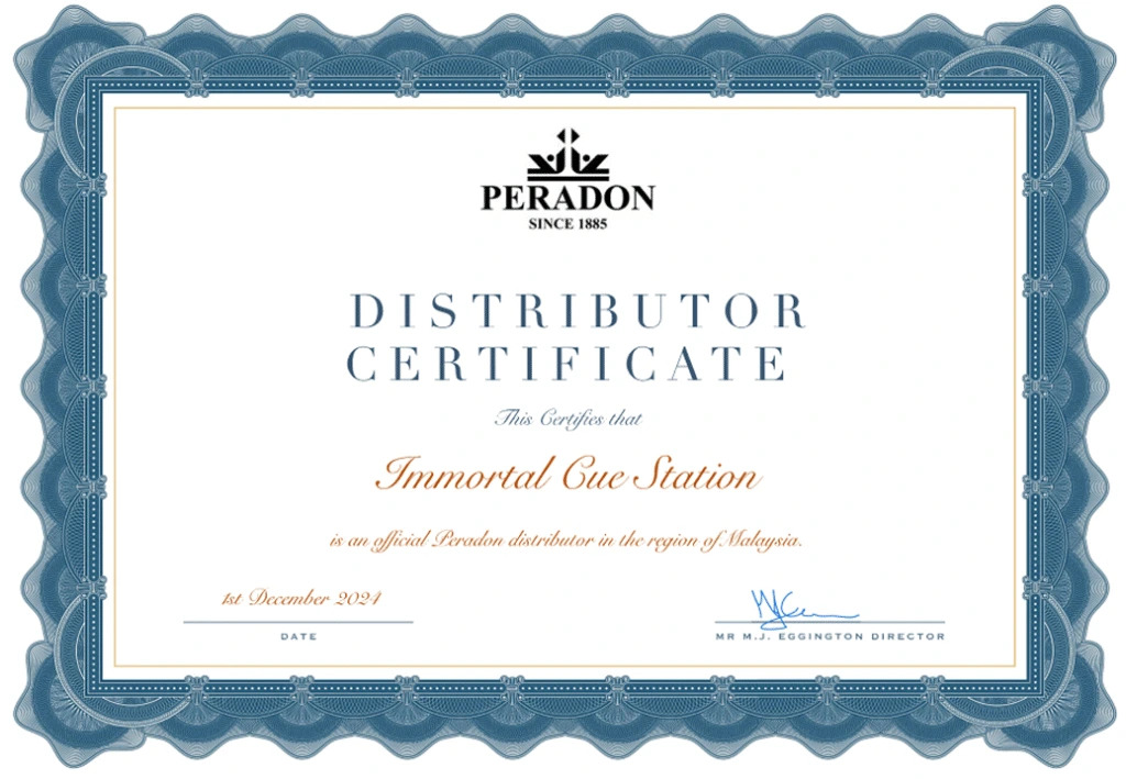 Peradon distributor certificate