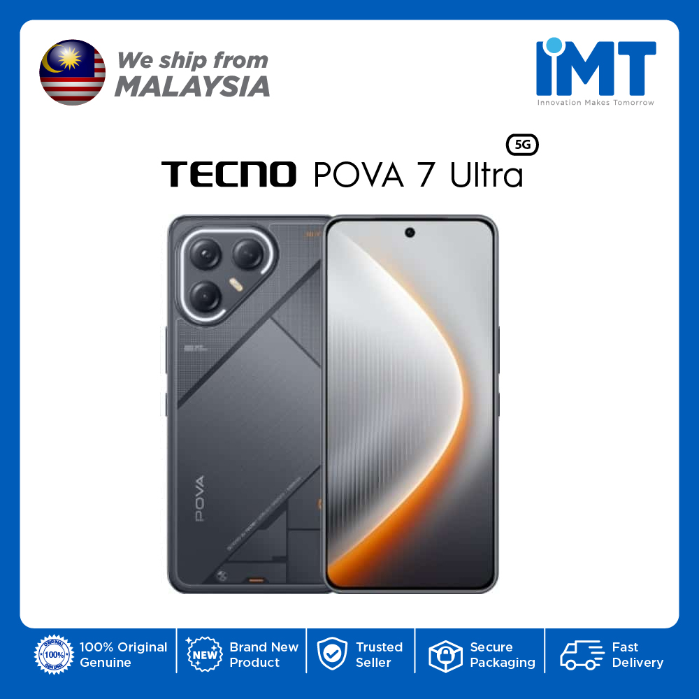 Tecno Pova 7 Ultra 5G Smartphone | Mediatek Dimensity 8350 Ultimate | Paparan AMOLED 6.67" | Dwi Kam