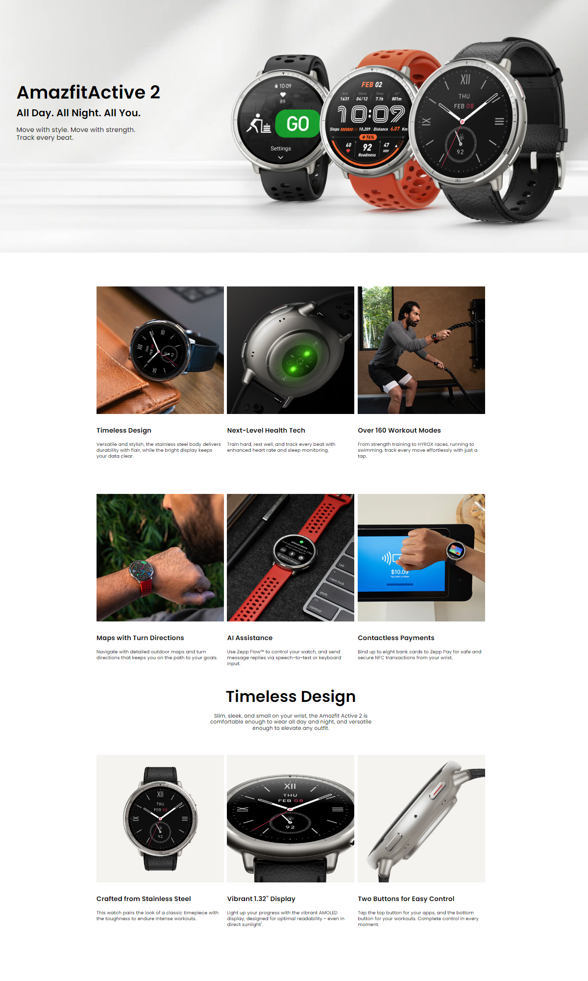 Amazfit Active 2 Round Smartwatch | Itronic Mobile Trading Sdn Bhd