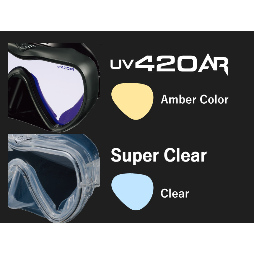GULL - GULL VADER ヴェイダーUV420 Gull Vader Black Silicone Dive Mask UV420 Lens, Low Volume